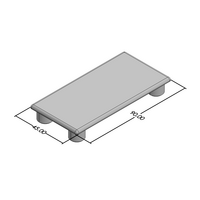 60-020-2 MODULAR SOLUTIONS POLYAMIDE PART<br>END CAP 45MM X 90MM LIGHT GRAY